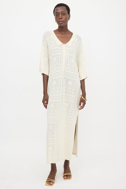 Toteme Pointelle Monogram Dress