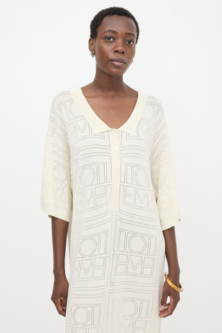 Toteme Pointelle Monogram Dress