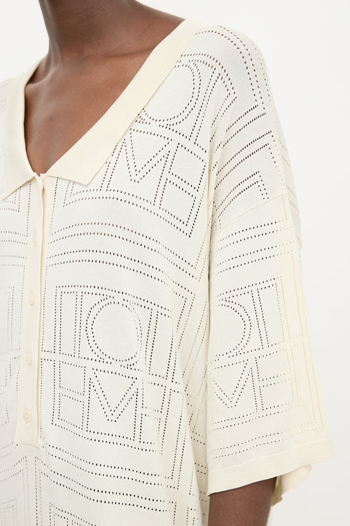 Toteme Pointelle Monogram Dress