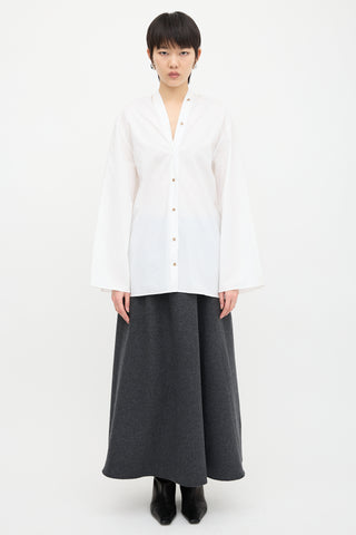 Toteme Poplin V-Neck Blouse