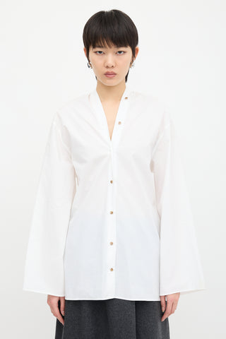 Toteme Poplin V-Neck Blouse