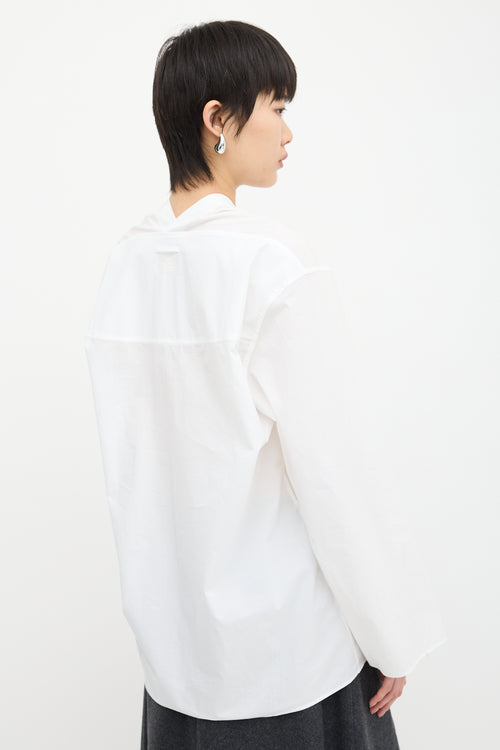 Toteme Poplin V-Neck Blouse