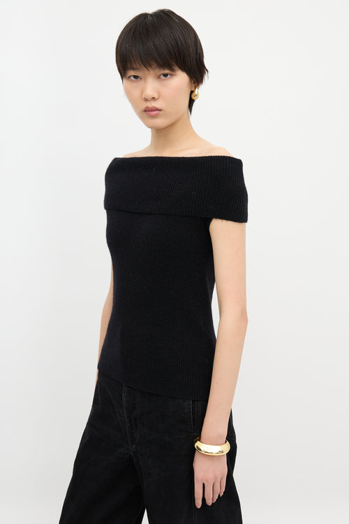 Toteme Ribbed Knit Off Shoulder Top