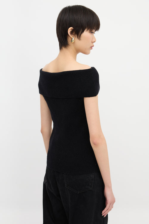 Toteme Ribbed Knit Off Shoulder Top