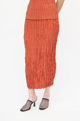 Totême Rust Silk Crinkle Effect Set