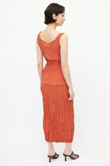 Totême Rust Silk Crinkle Effect Set