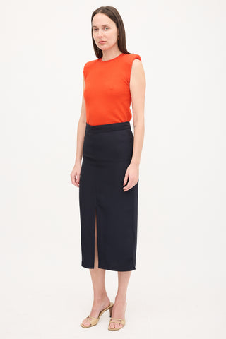 Toteme Satin Front Split Skirt