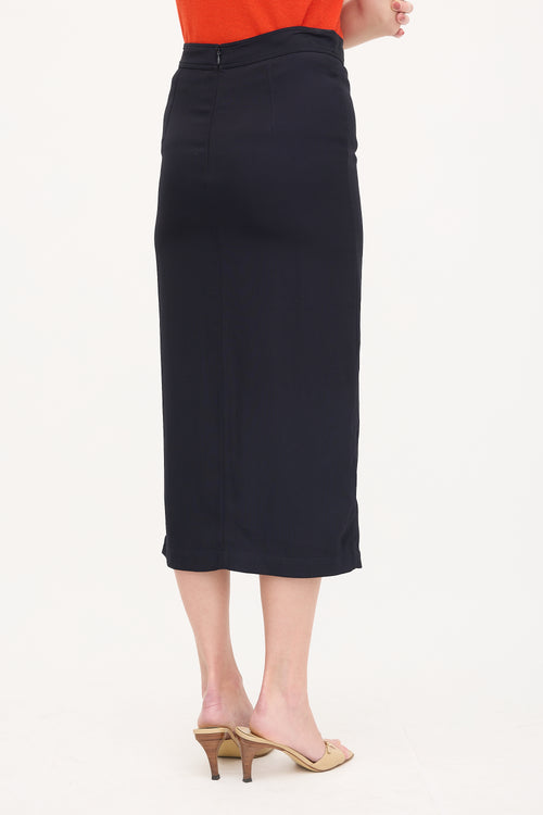 Toteme Satin Front Split Skirt