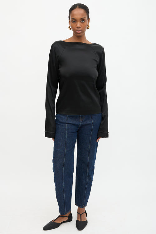 Toteme Satin Deep Back Blouse