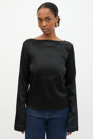 Toteme Satin Deep Back Blouse