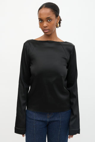 Toteme Satin Deep Back Blouse