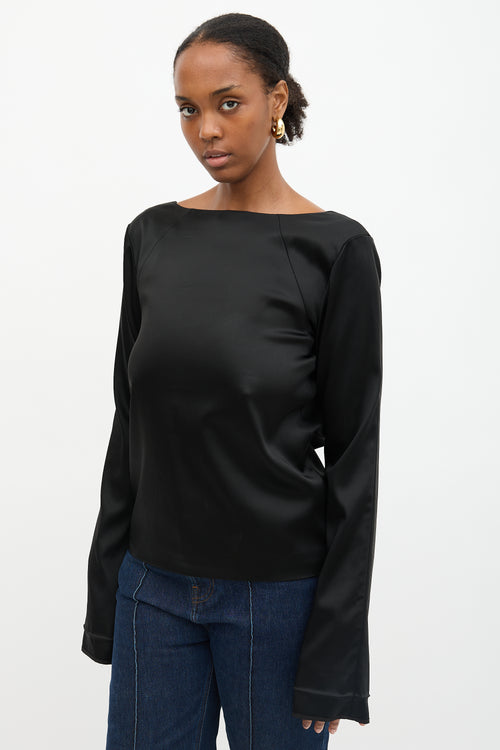 Toteme Satin Deep Back Blouse