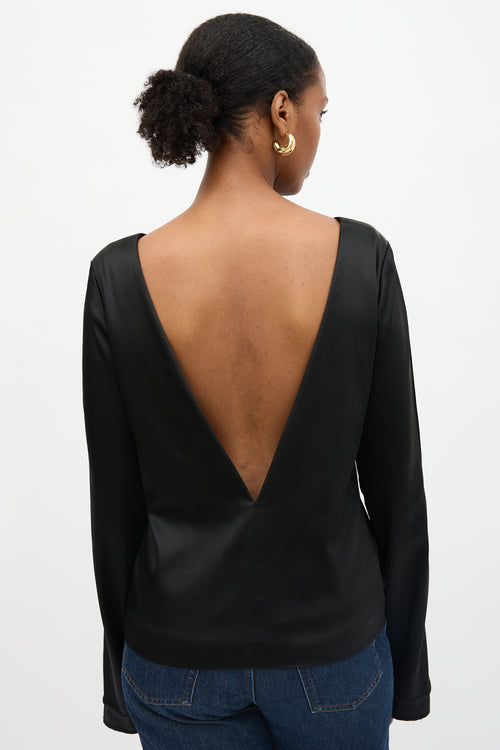 Toteme Satin Deep Back Blouse
