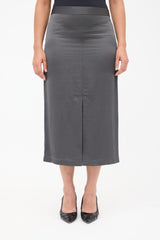 Toteme Satin Front Split Midi Skirt