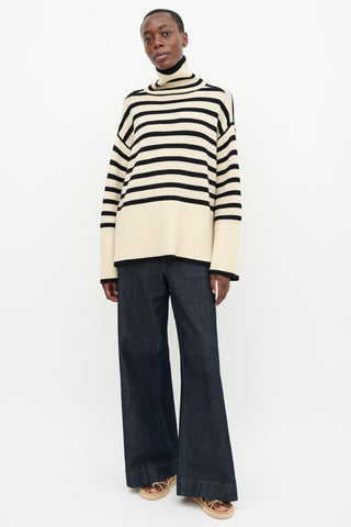 Toteme Signature Stripe Turtleneck Sweater