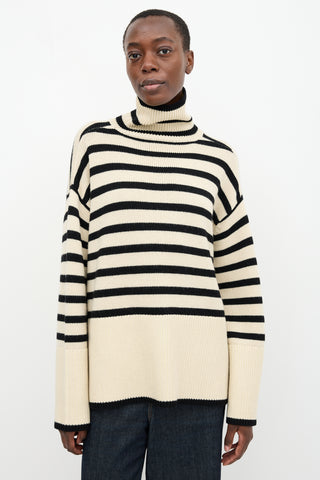 Toteme Signature Stripe Turtleneck Sweater