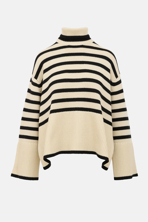 Toteme Signature Stripe Turtleneck Sweater