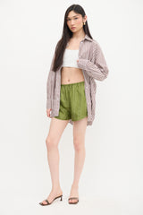 Toteme Silk Monogram PJ Shorts