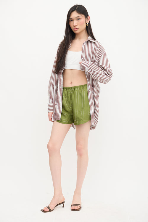 Toteme Silk Monogram PJ Shorts