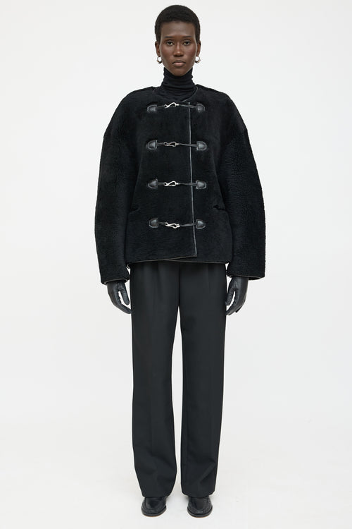 Toteme black Teddy shearling jacket