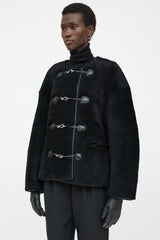 Toteme black Teddy shearling jacket