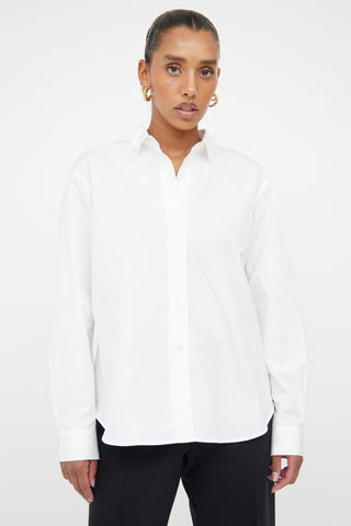 Toteme White Cotton Button Up Shirt