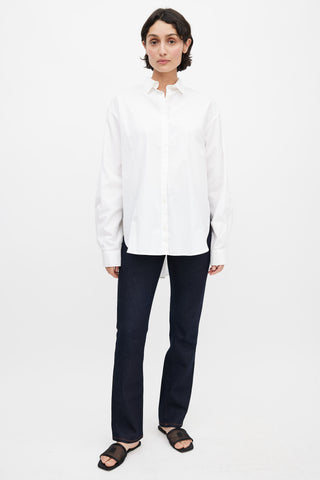 Totême White Oversized Button Up Shirt