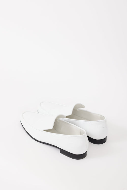 Toteme White Leather The Oval Loafer