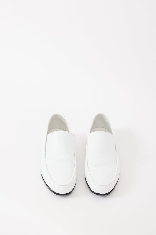 Toteme White Leather The Oval Loafer