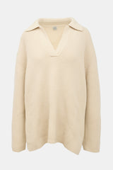 Toteme Wool & Cashmere Polo Sweater
