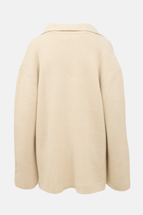 Toteme Wool & Cashmere Polo Sweater