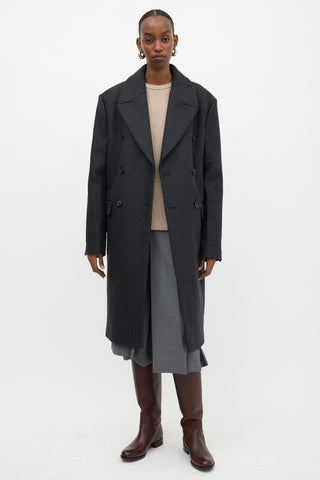 Toteme Wool Broad Midi Coat