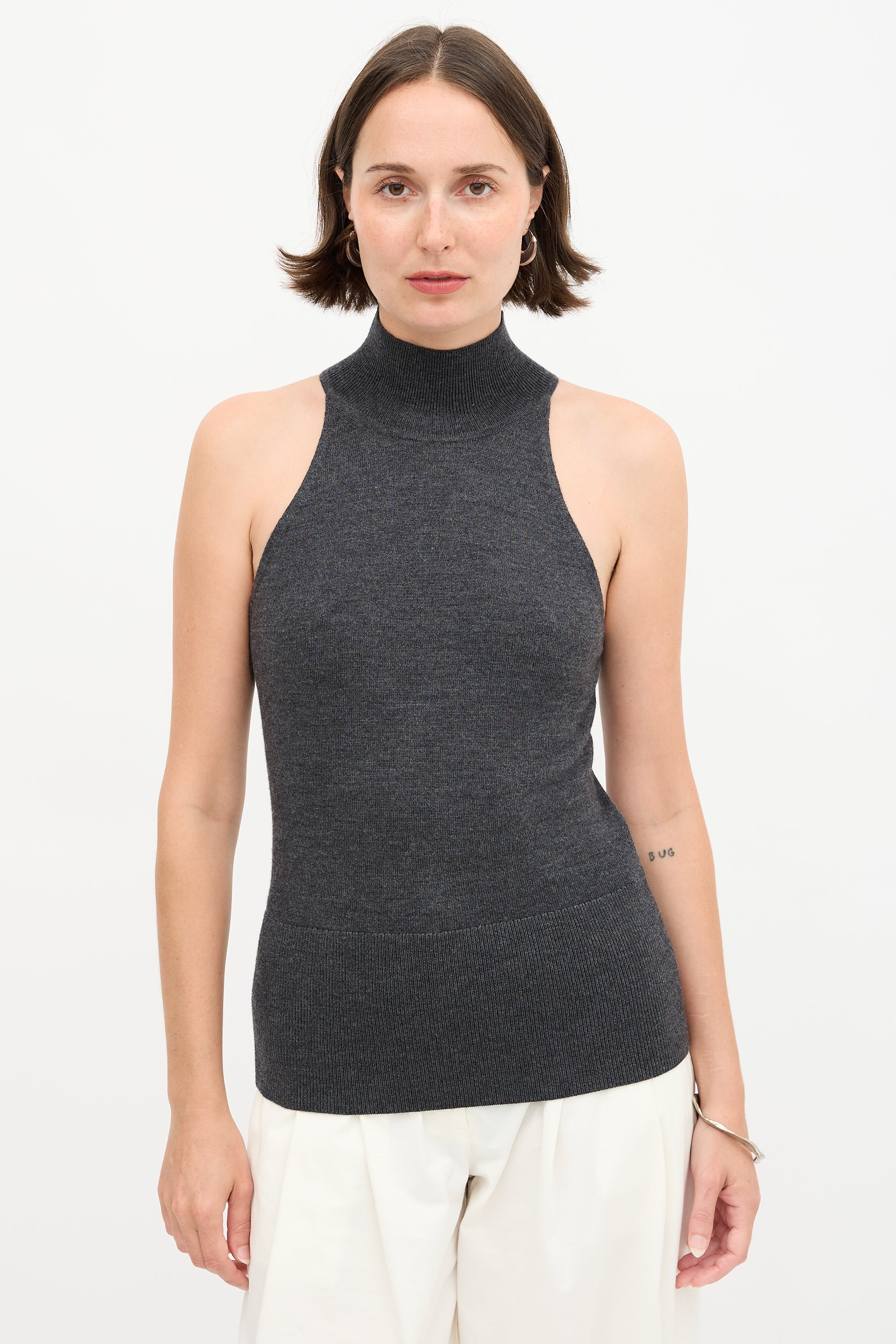 Toteme // Wool Ribbed Neck Top – VSP Consignment