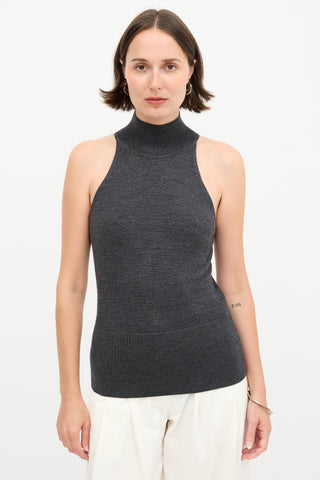 Toteme Wool Ribbed Neck Top