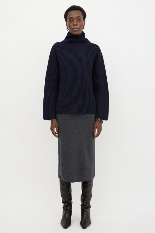Toteme Wool Wrapped Neck Sweater