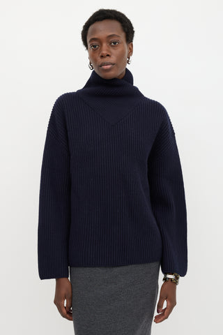 Toteme Wool Wrapped Neck Sweater