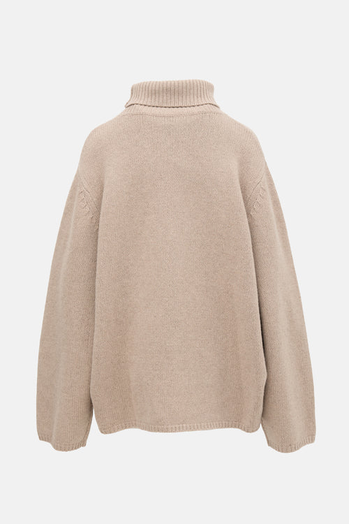 Toteme Wool & Cashmere Turtleneck Sweater