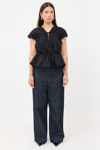 Tove Poplin Gathered Sleeveless Top