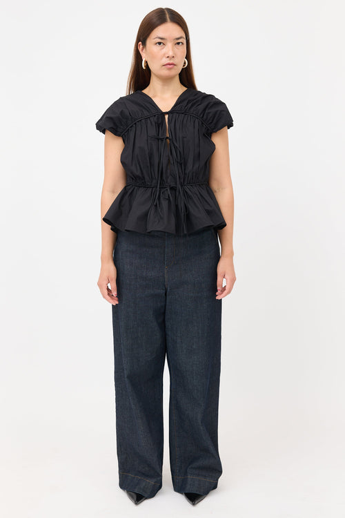 Tove Poplin Gathered Sleeveless Top