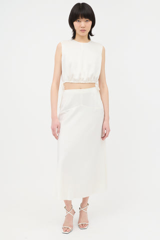 Tove Silk Satin Cecily Gathered Top