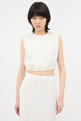 Tove Silk Satin Cecily Gathered Top