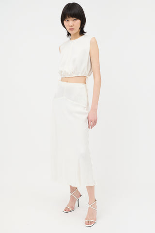 Tove Silk Satin Clover Skirt