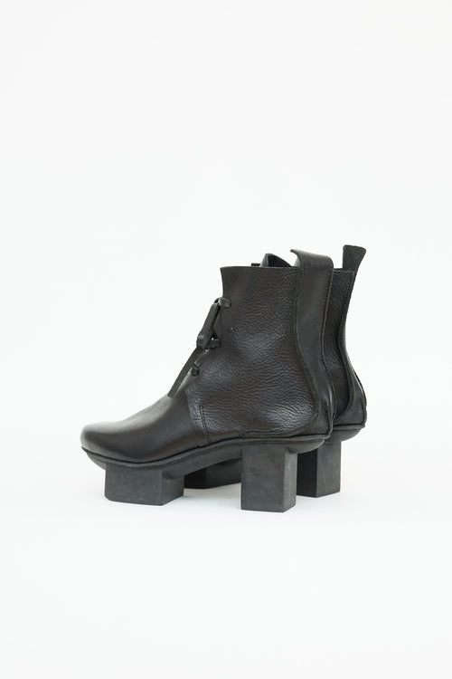 Trippen Leather Double Block Heel Boot