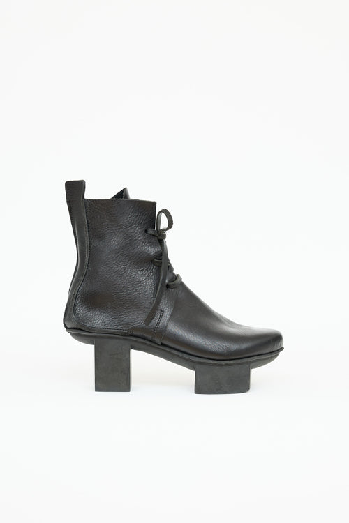 Trippen Leather Double Block Heel Boot
