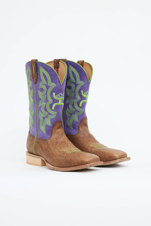 VSP Archive Leather Embroidered Western Boot