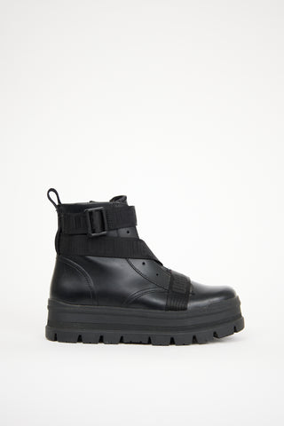 UGG Black Leather Sid Boot