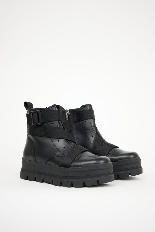 UGG Black Leather Sid Boot