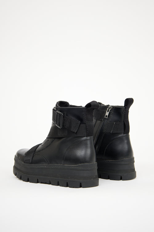 UGG Black Leather Sid Boot