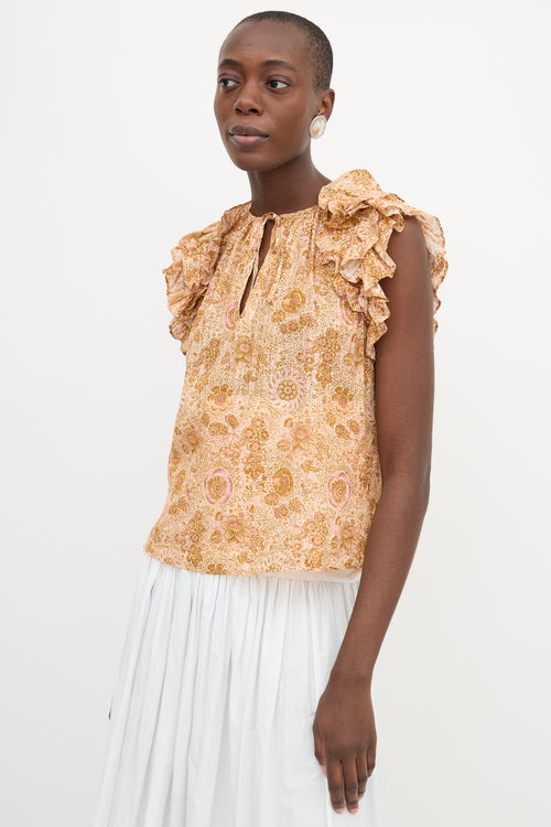 Ulla Johnson Floral Eliza Top