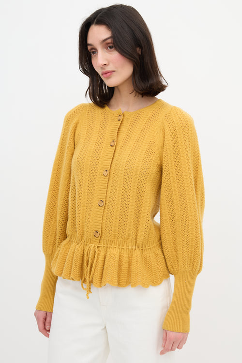 Ulla Johnson Cashmere Peplum Cardigan